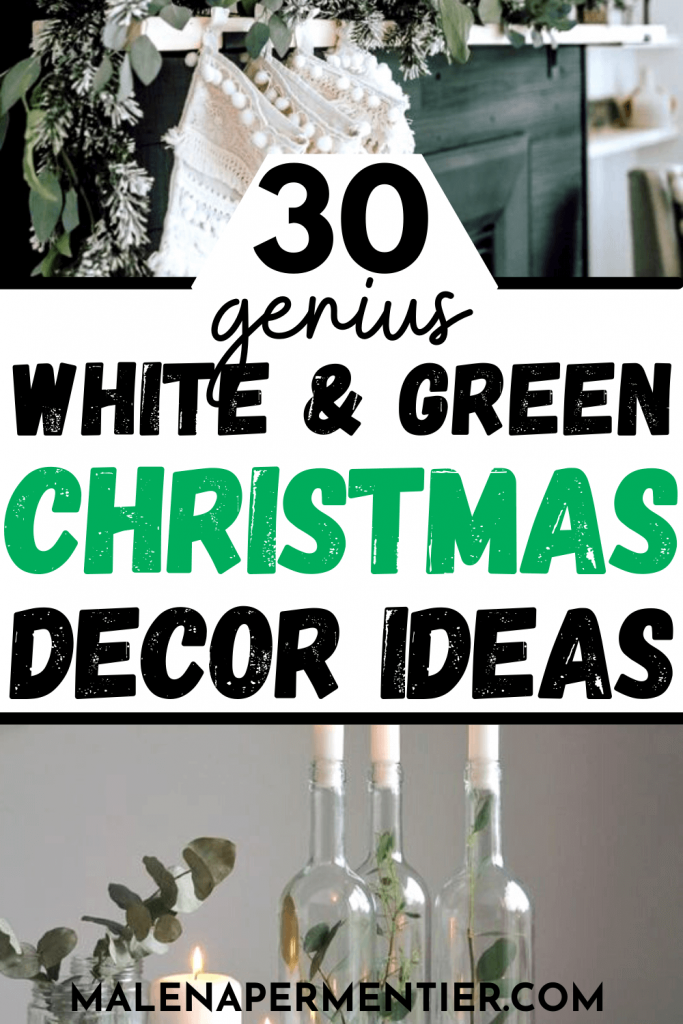 white and green christmas decor