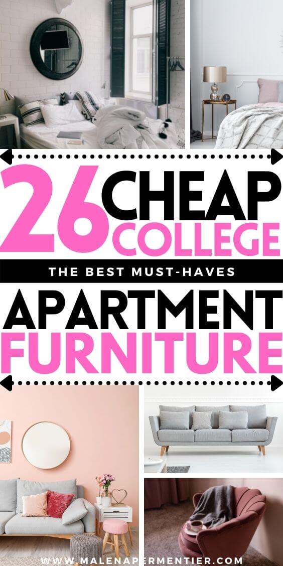 College Apartment Furniture The 26 Best Affordable Furniture Ideas
