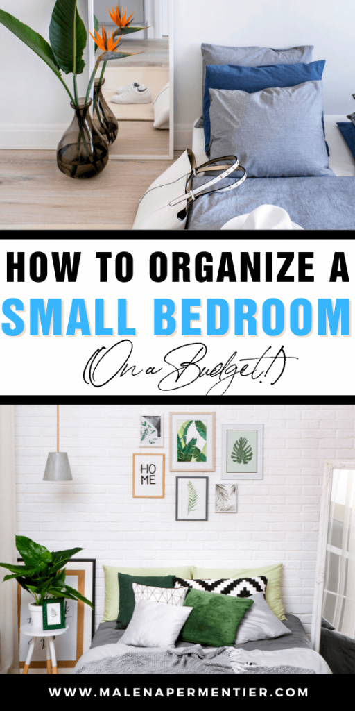 how to organize a small bedroom on a budget