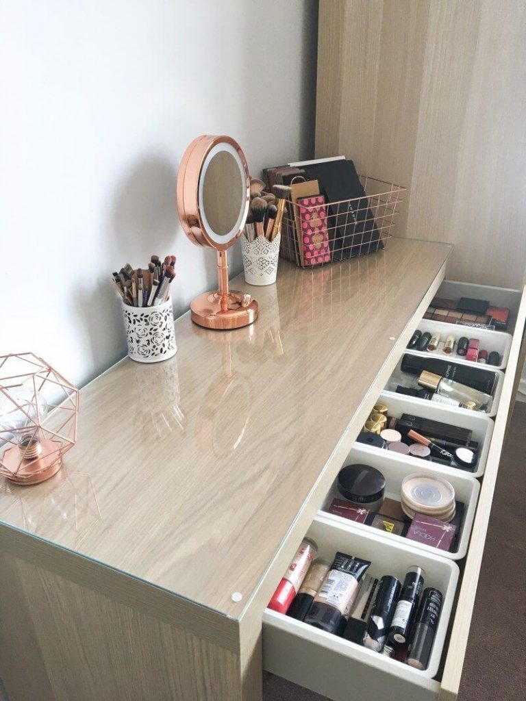 makeup drawer organization ideas