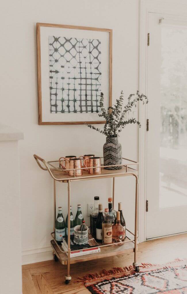 bar cart decor