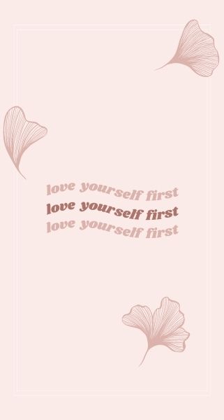 love yourself phone background with quote