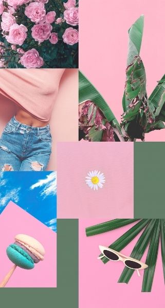 pink collage