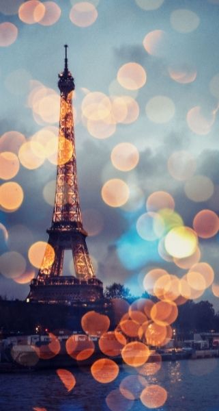 magical eiffel tower and paris background