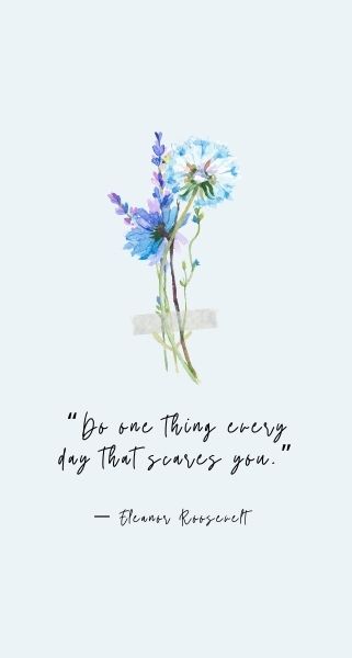 baby blue background with quote