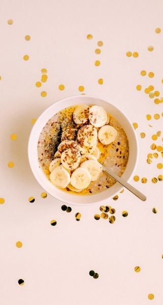 breakfast bowl and glitter