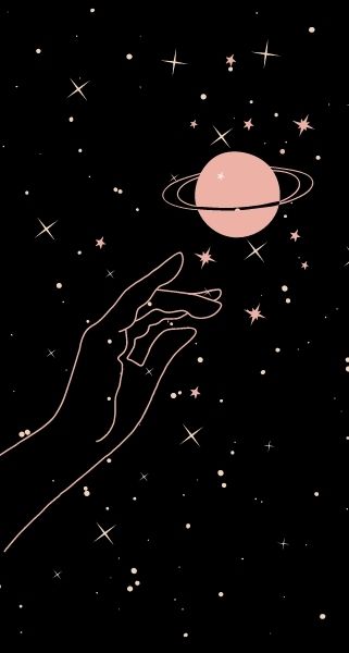 dark background with hand and planet