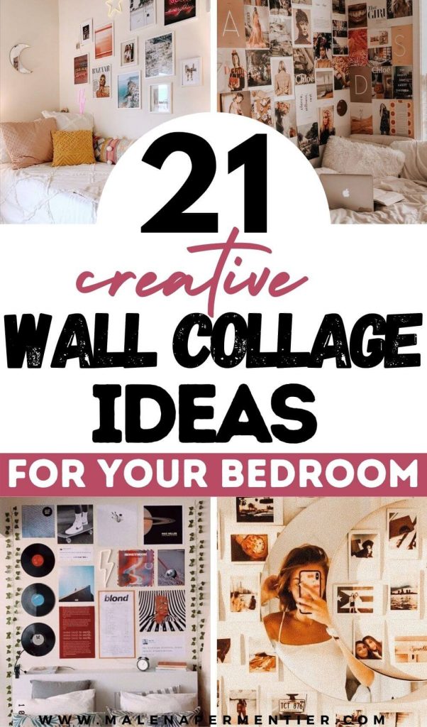 creative wall collage ideas for bedroom