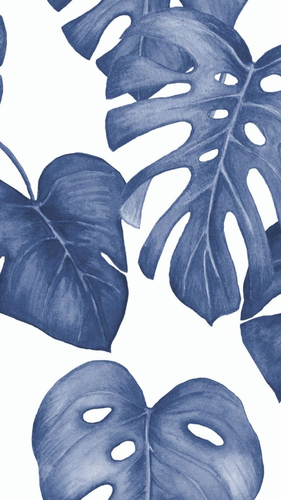 blue tropical leaves