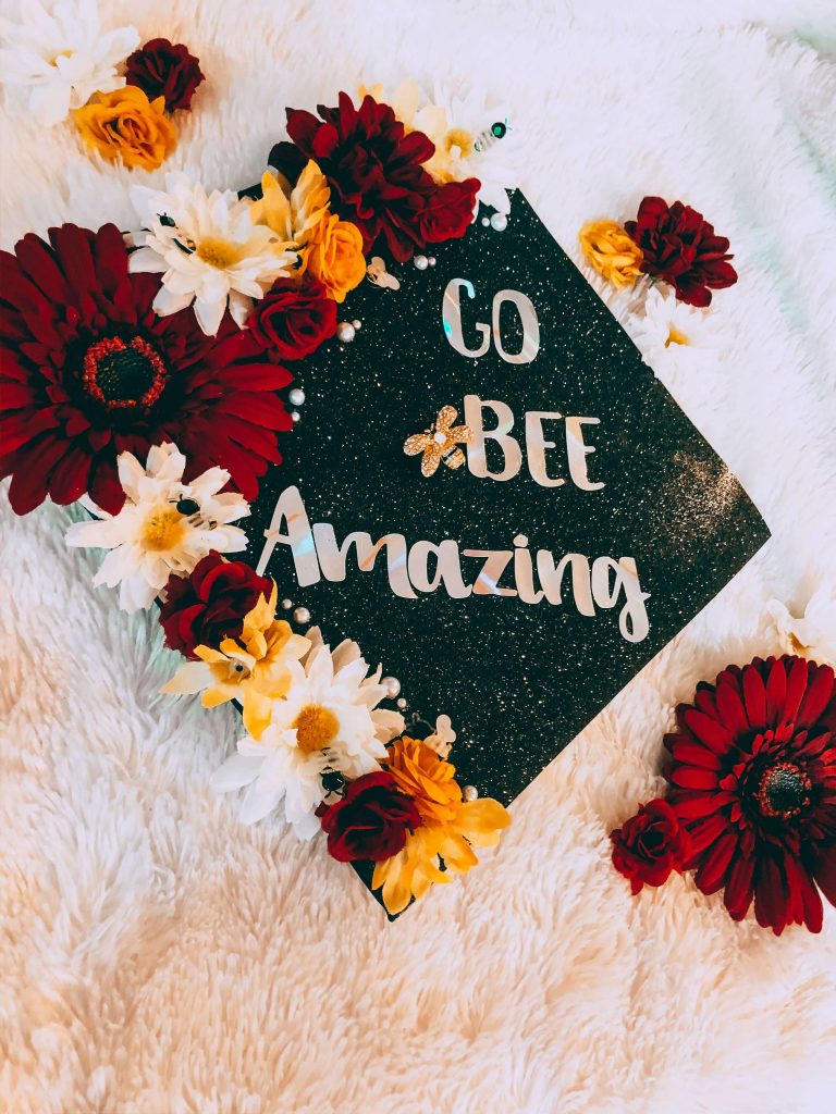 flower graduation cap