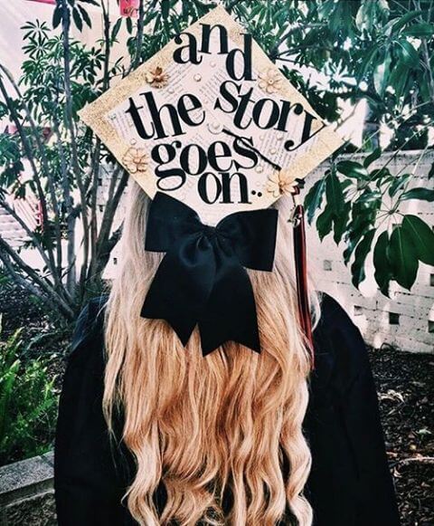 graduation cap with bow