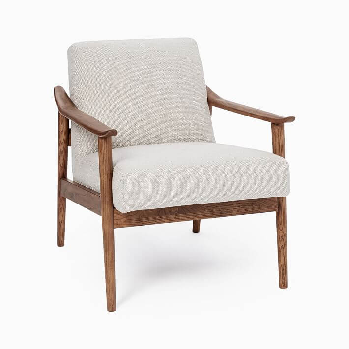 comfy accent chair with wood