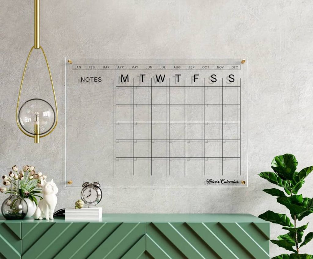 acrylic calendar board