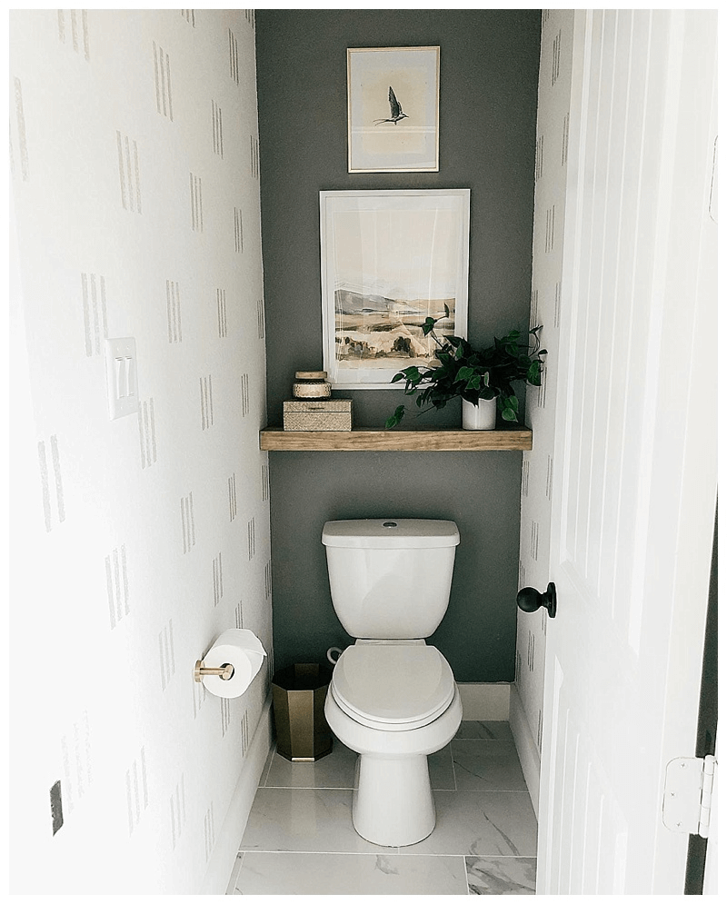 bathroom wall dark color
