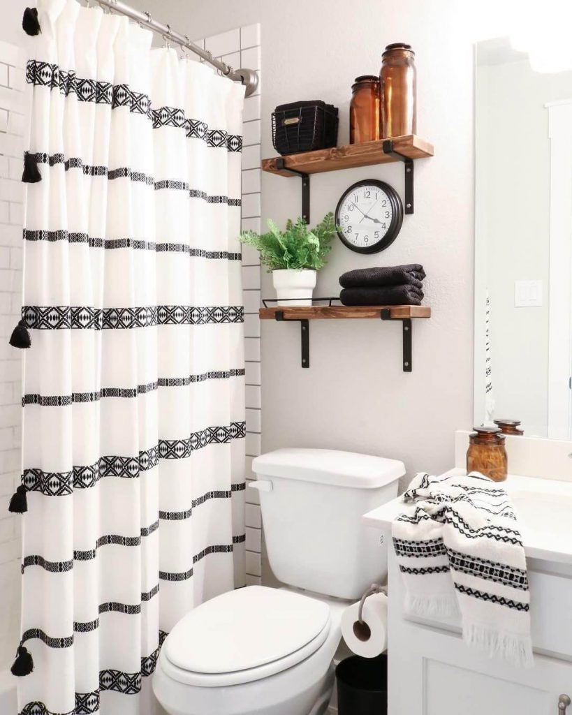 aztec print shower curtain