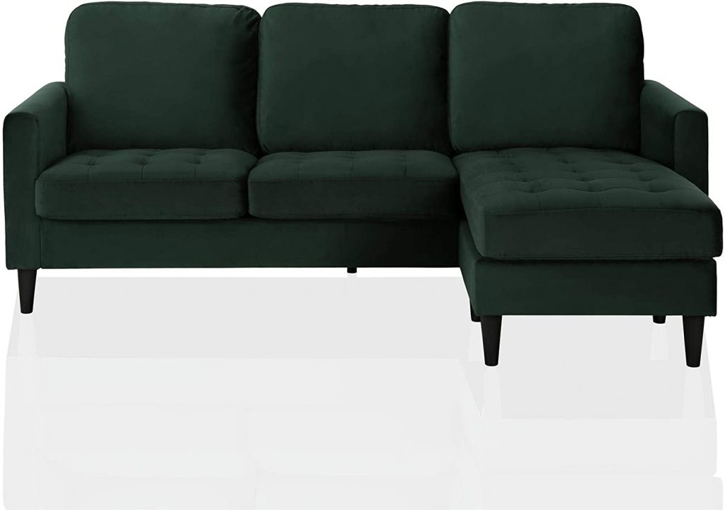 emerald green sofa
