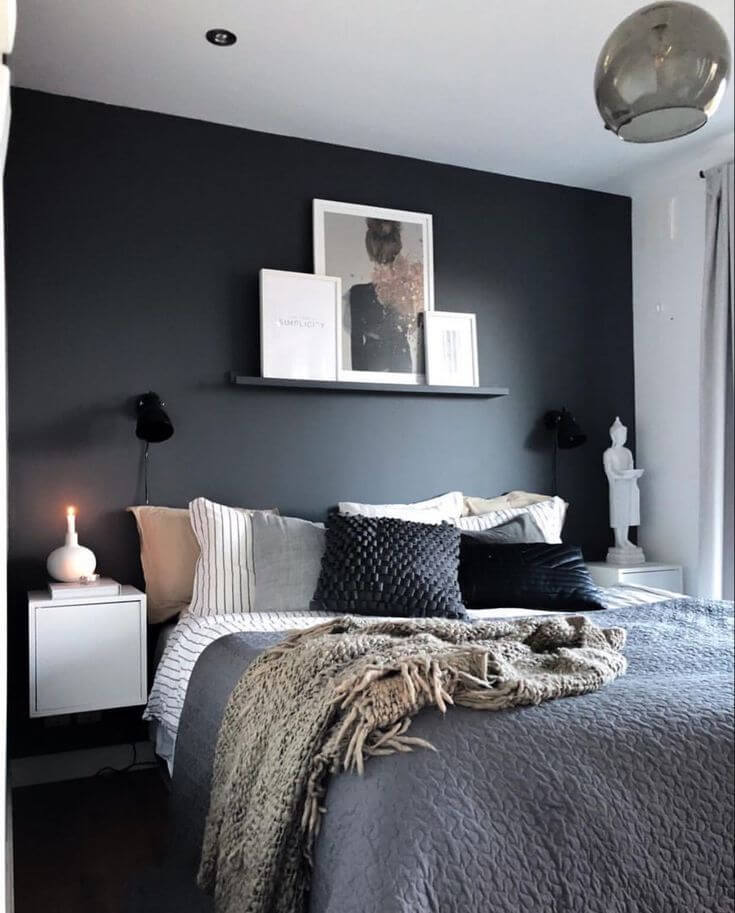 black bedroom walls