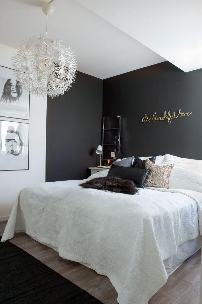 dark green bedroom