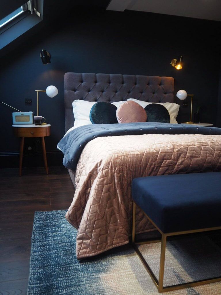 elegant dark bedroom