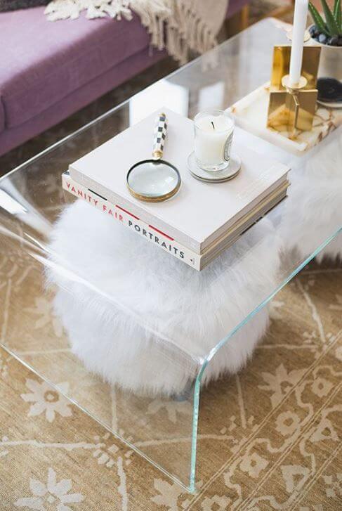 glass coffee table decorating ideas