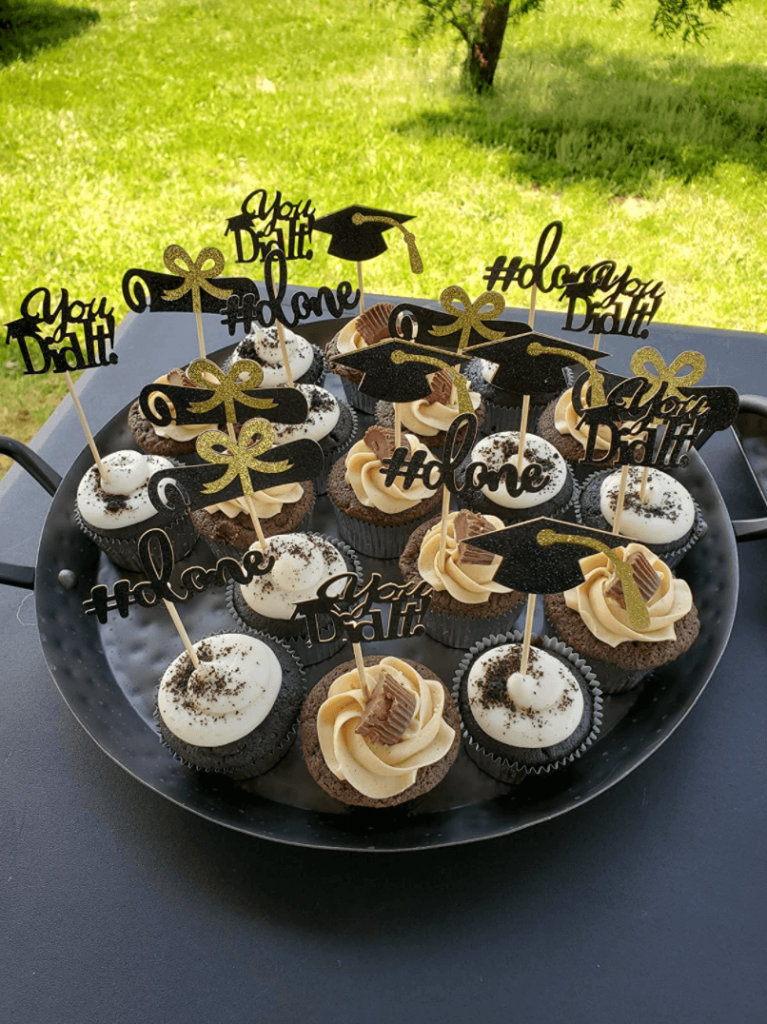 cupcake grad toppers