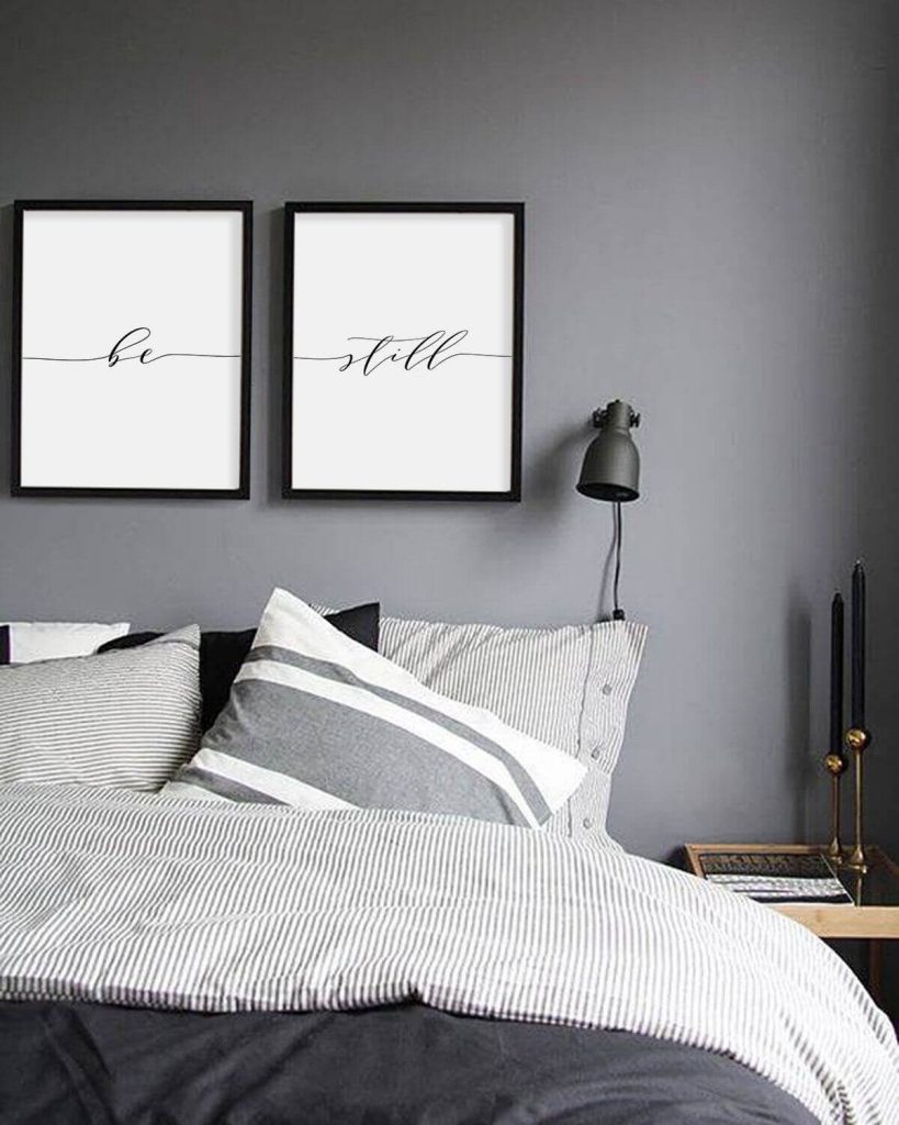 light gray bedroom walls