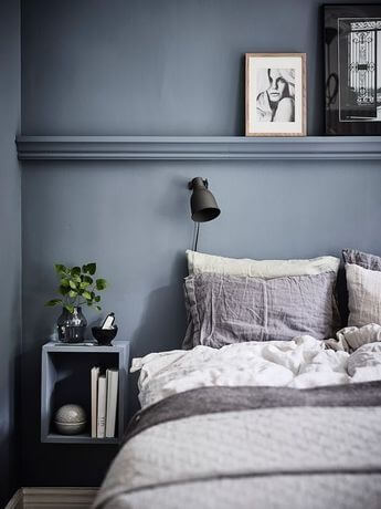 modern dark bedroom