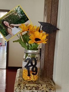 diy mason jar graduation centerpieces