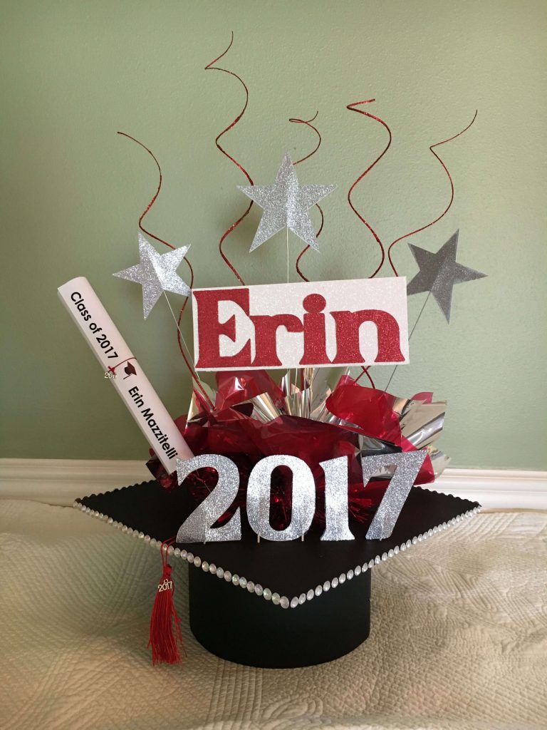 graduation cap centerpiece diy