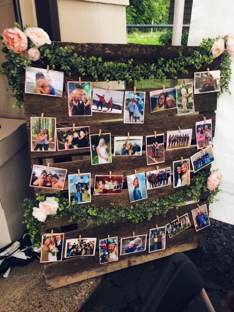 Pallet picture display grad party