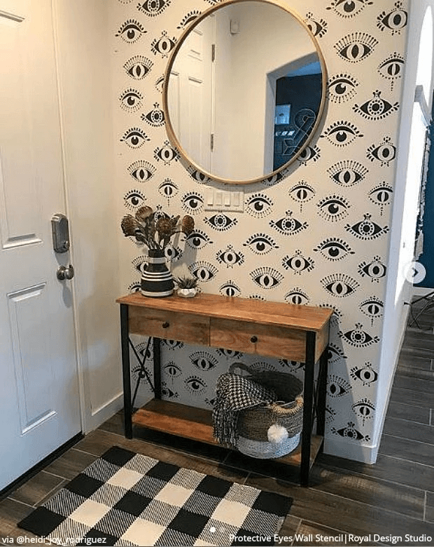 accent wall entryway