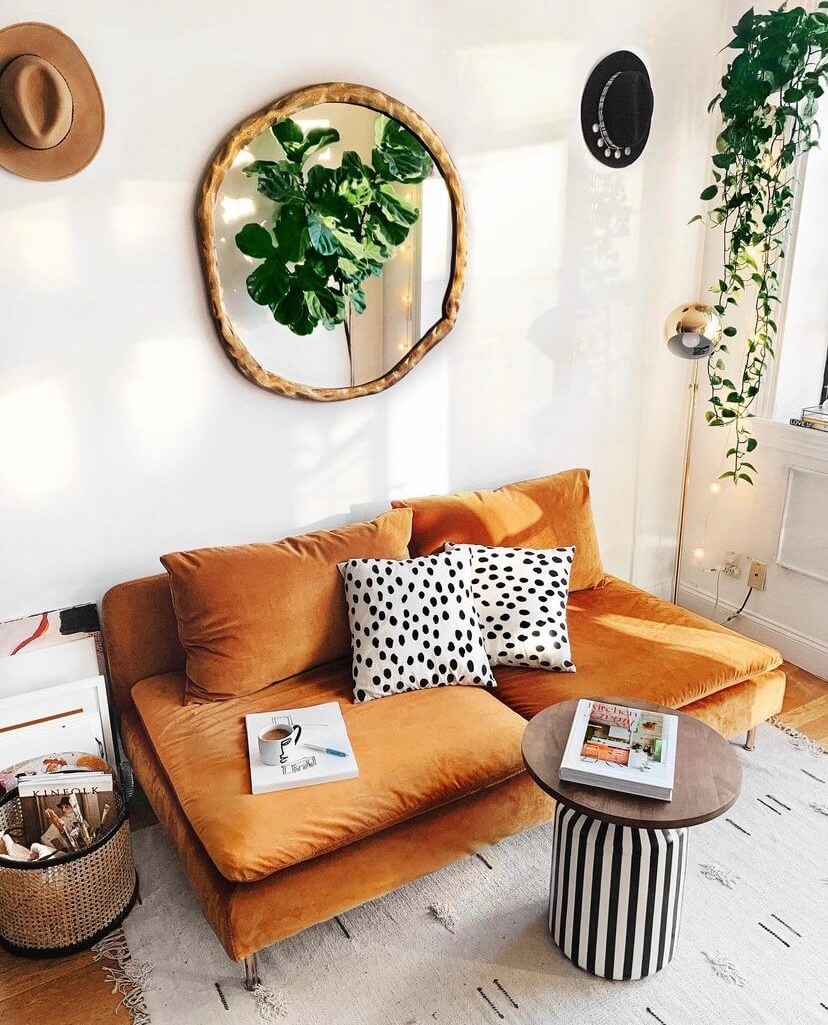 cute boho living room