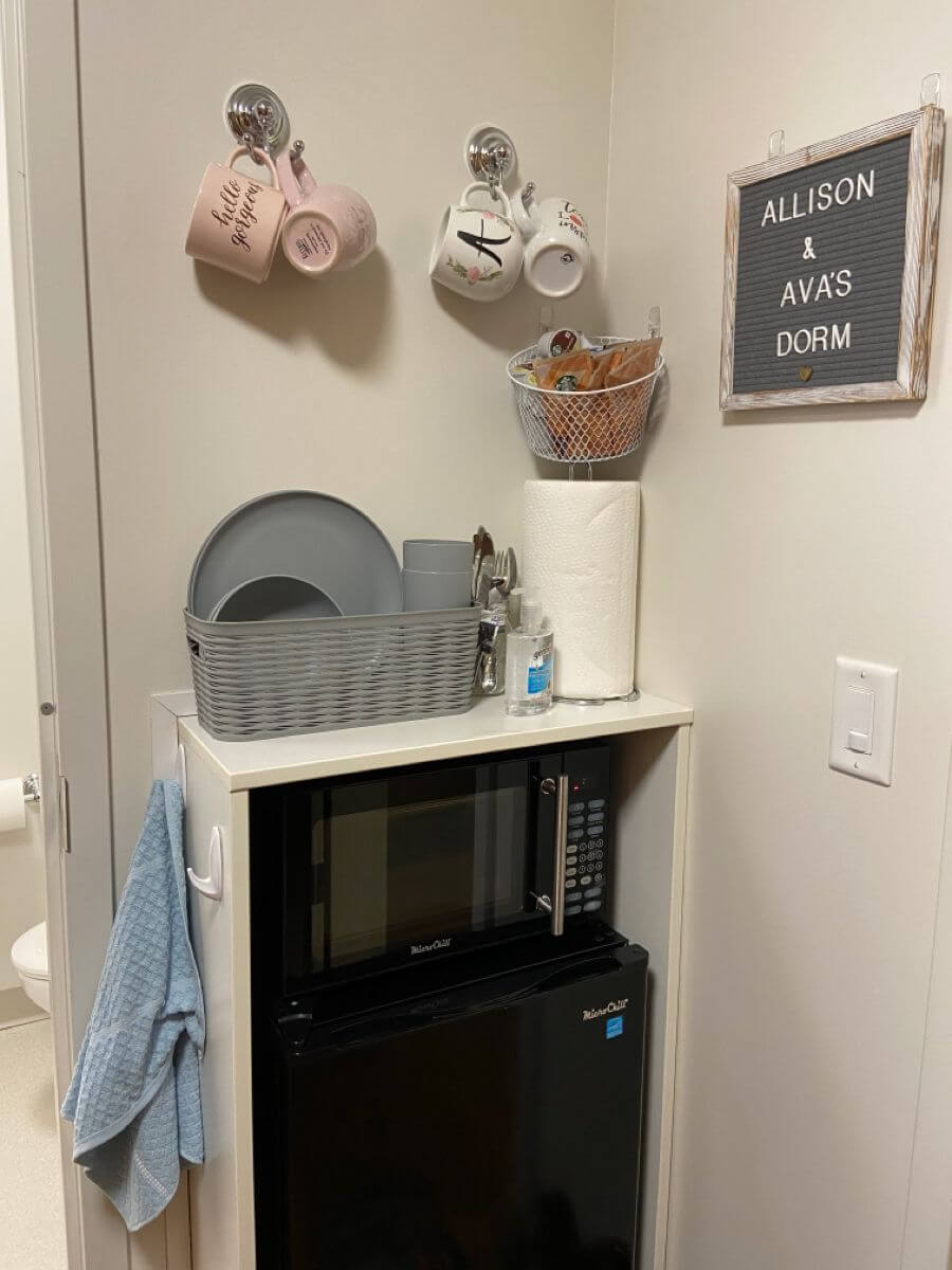 13 Genius Dorm Kitchen Ideas with Mini Fridge and Microwave