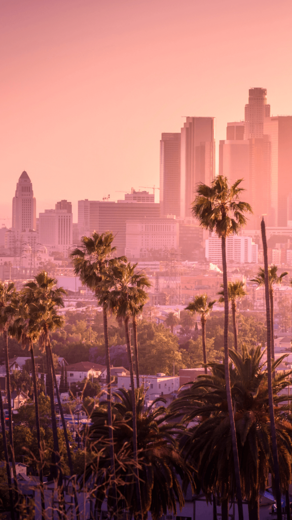 pink los angeles wallpaper sunset