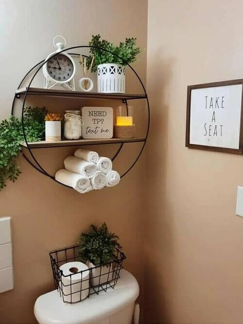 decorative bathroom wall shelves