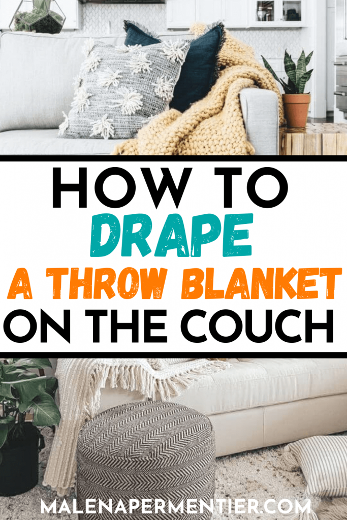 how to drape a throw blanket on the couch