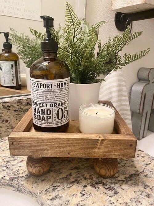 bathroom counter styling