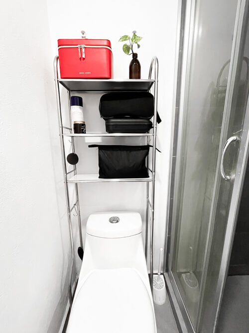 bathroom storage over toilet