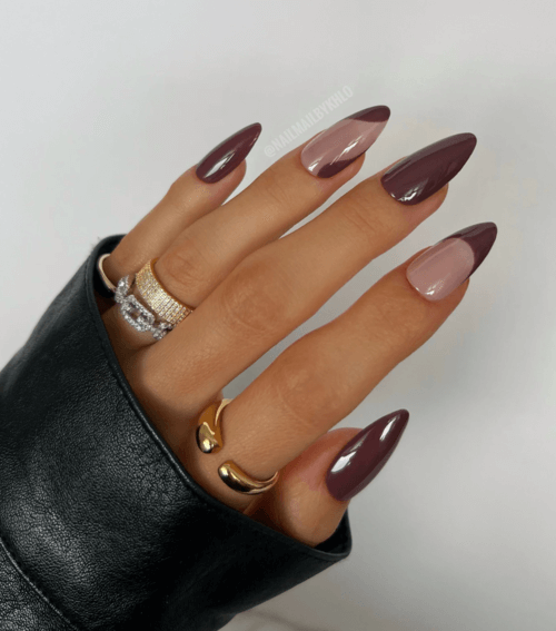chocolate brown nails