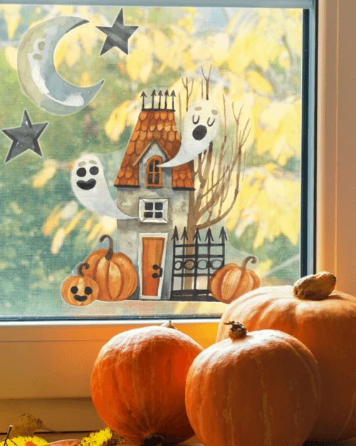 halloween art for window