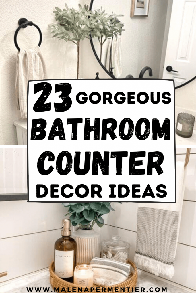 how to decorate bathroom counter
