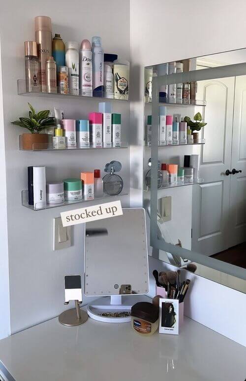 how to organize bathroom toiletries