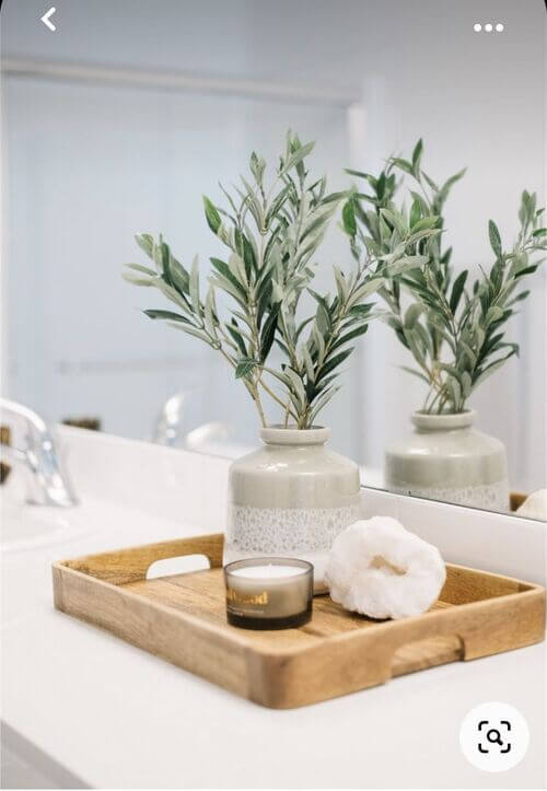 modern bathroom counter decor