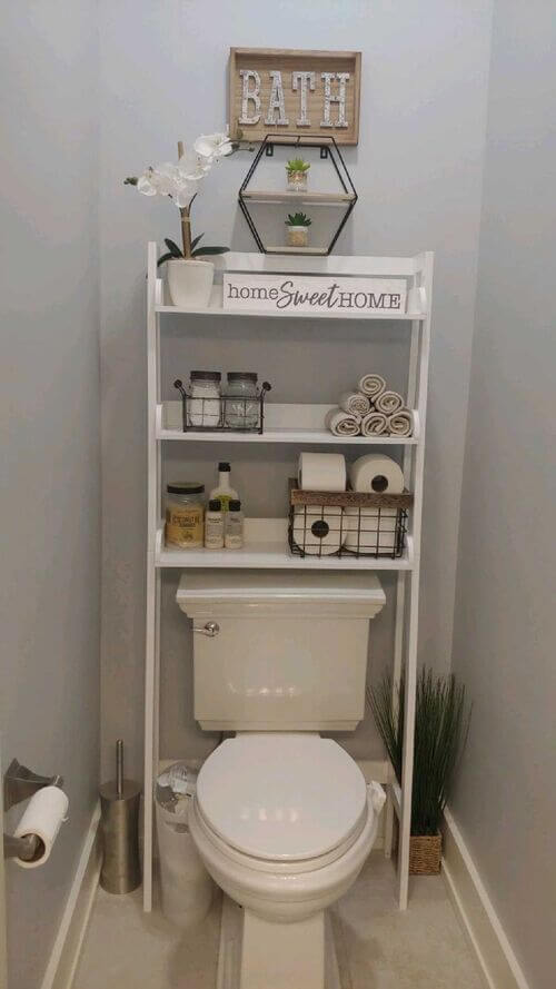 over the toilet storage ideas