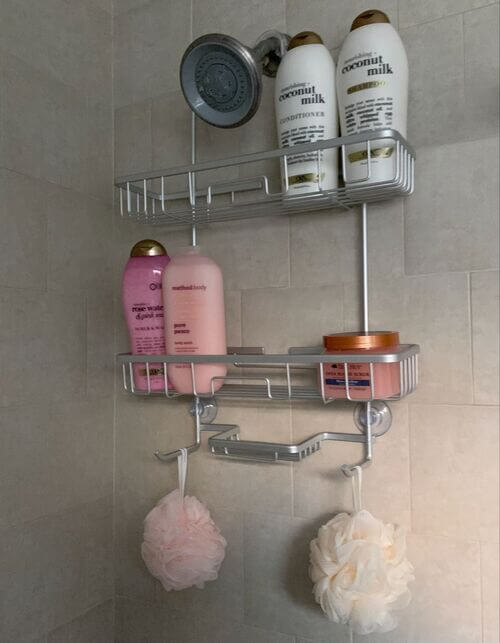 shower storage ideas no drilling