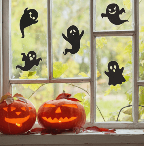 spooky stickers for halloween window decor