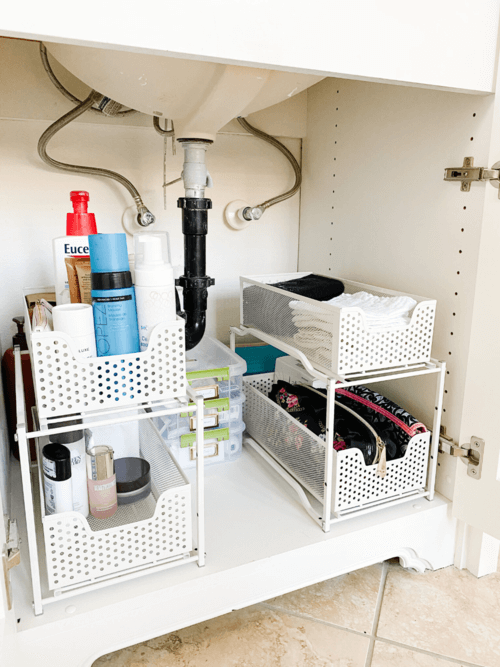 under bathroom sink organization ideas pull out