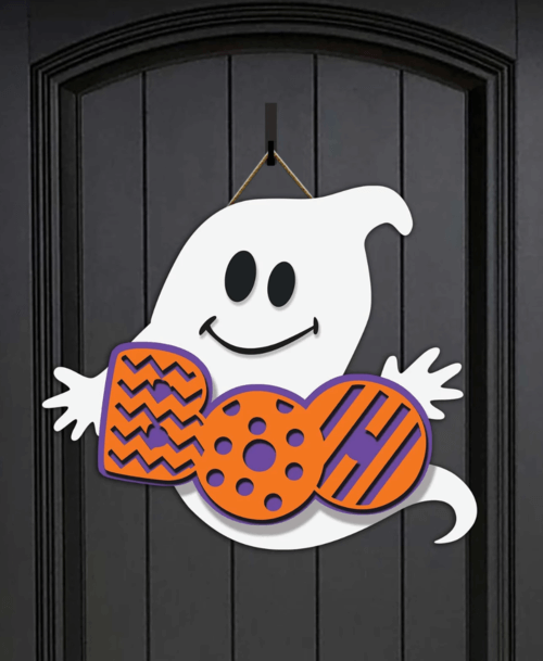 boo ghost decor for front door