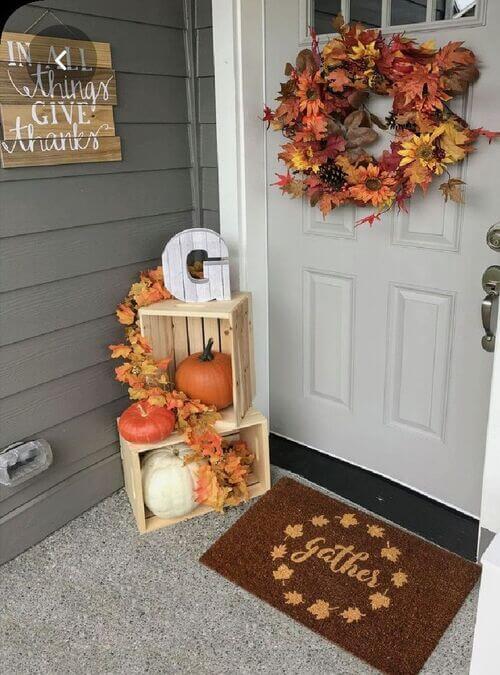 fall door wreath