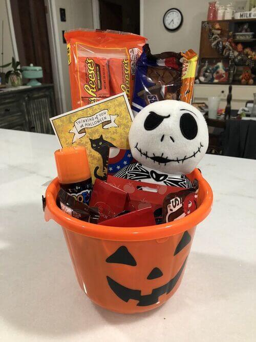 halloween basket spooky